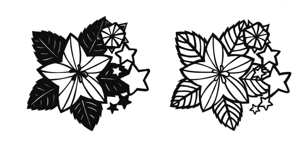 キキョウの花の図案