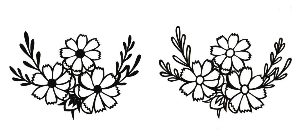 コスモスの花の図案